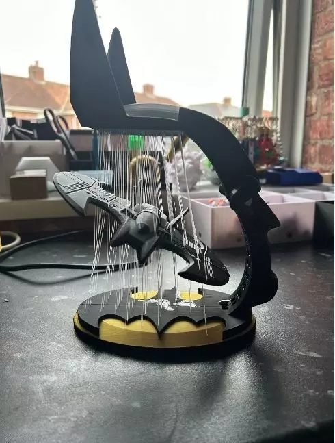 Suspended Batman batwing 3D print model_7