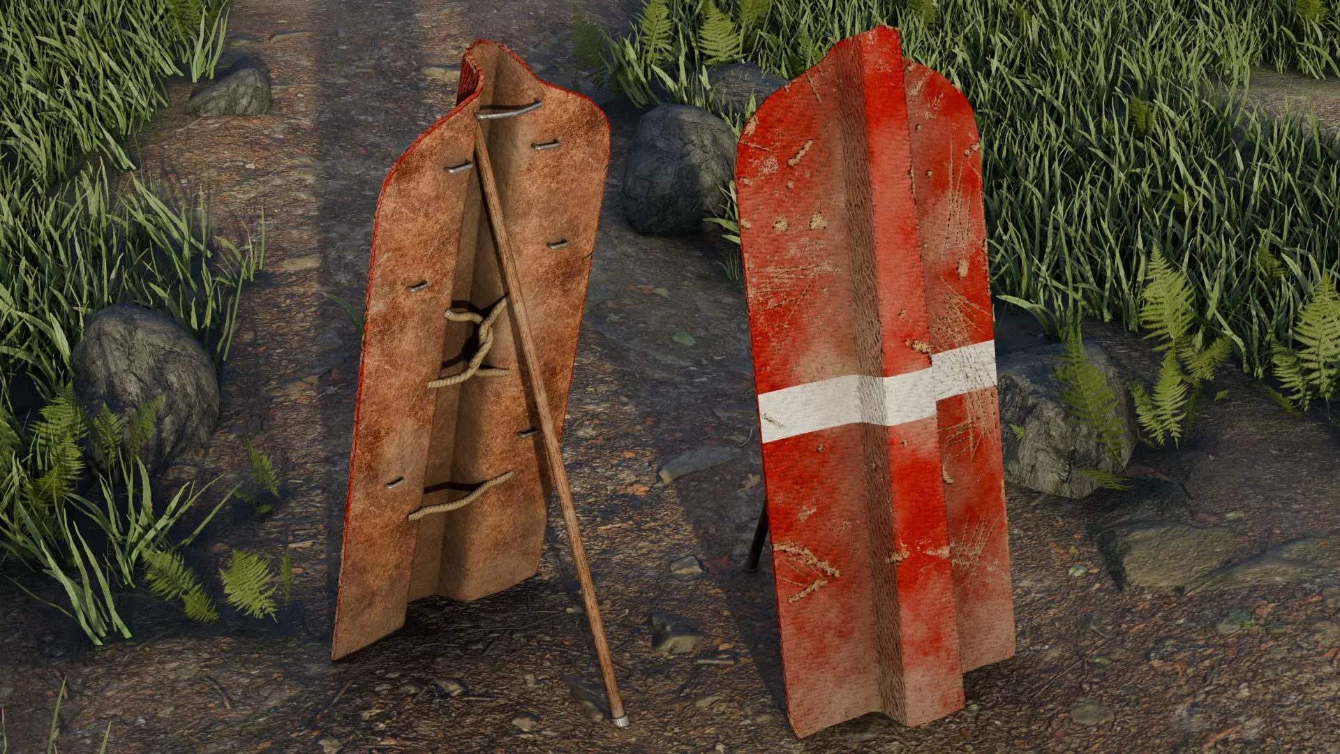 Pavise Shield Free low-poly 3D model