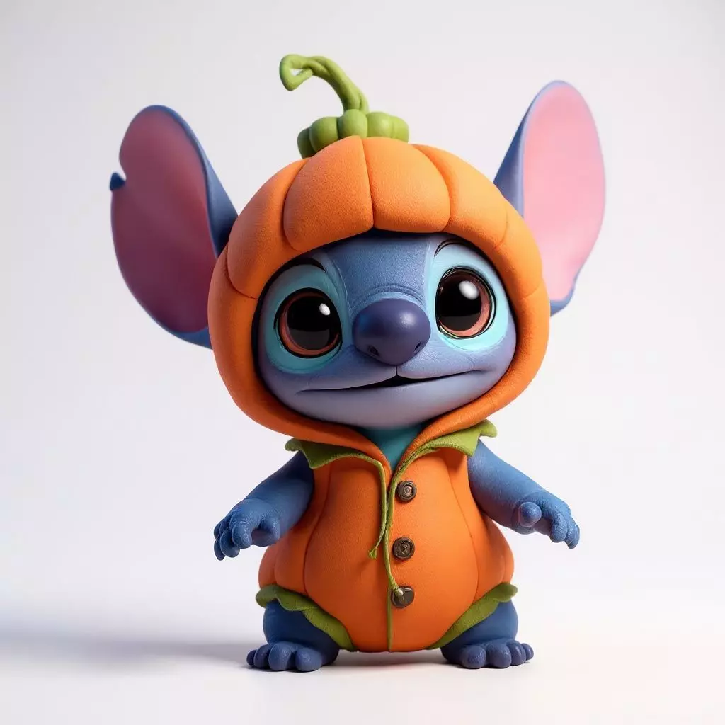 Stitch Halloween Jack o Lantern Pumpkin 3D print model_0