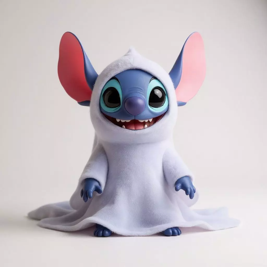 Stitch Halloween ghost 3D print model_0