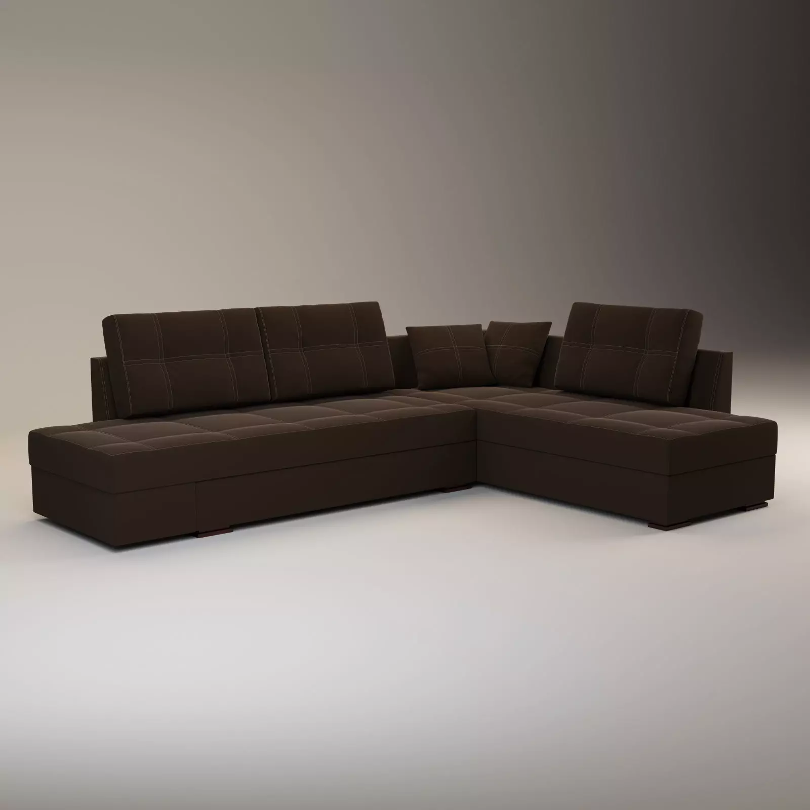Large L-shaped Sectional Sleeper Sofa - Franchesca 3D model_1