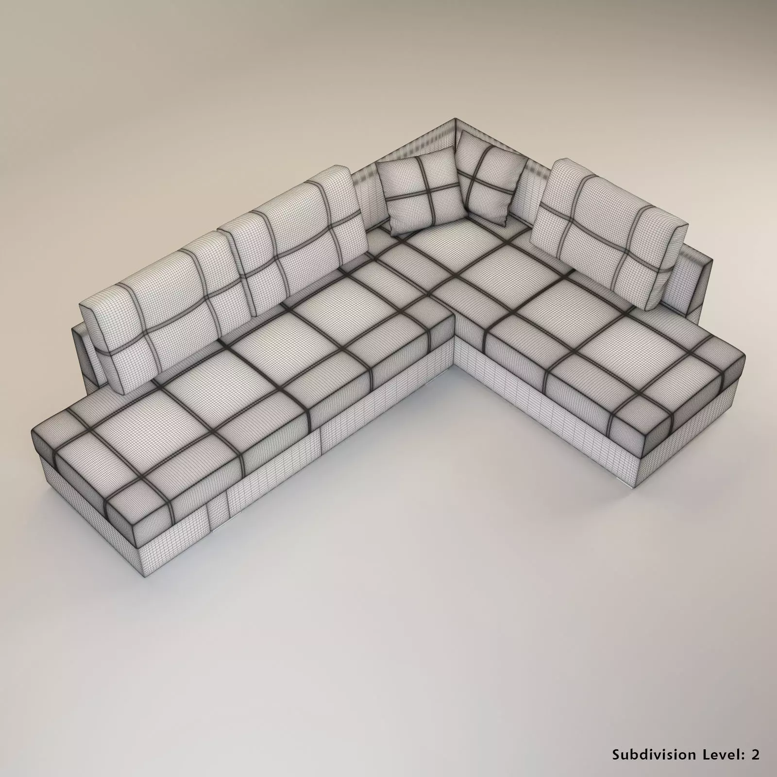 Large L-shaped Sectional Sleeper Sofa - Franchesca 3D model_26