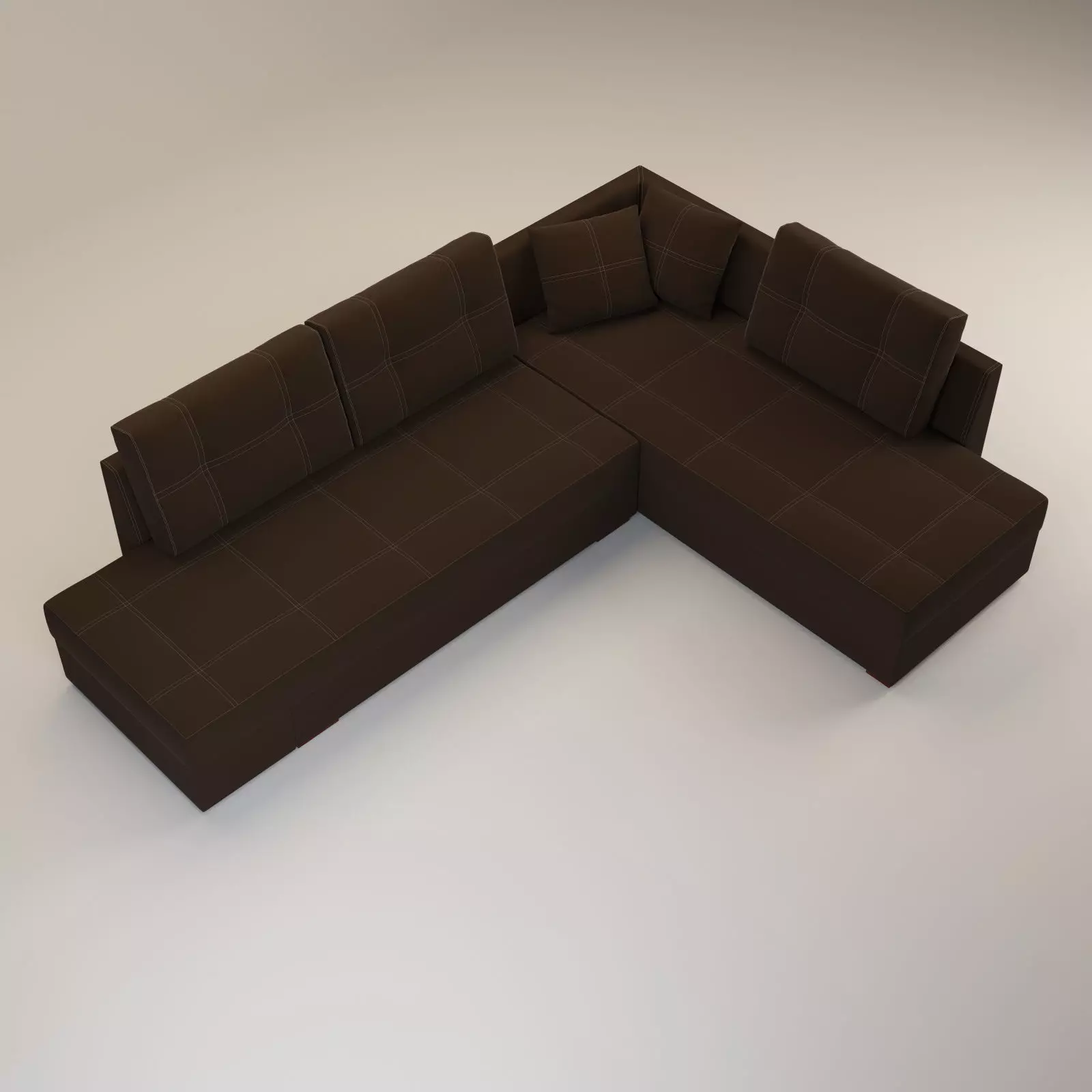 Large L-shaped Sectional Sleeper Sofa - Franchesca 3D model_3
