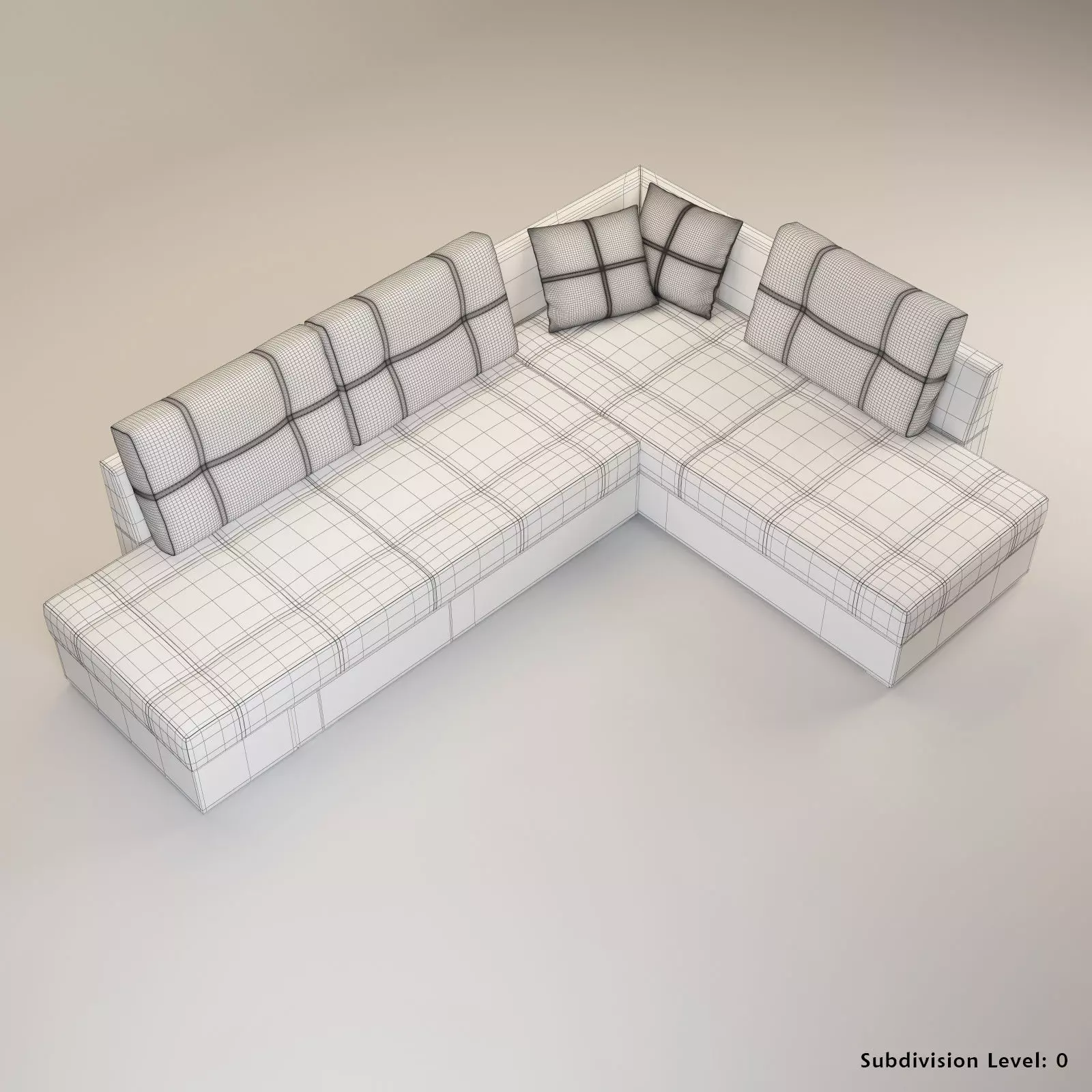 Large L-shaped Sectional Sleeper Sofa - Franchesca 3D model_25