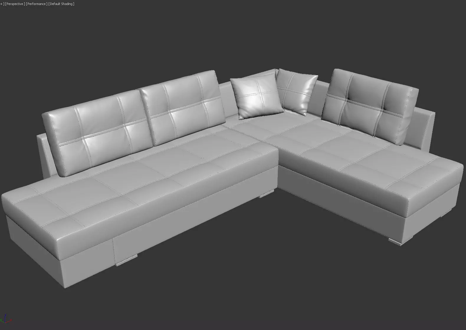 Large L-shaped Sectional Sleeper Sofa - Franchesca 3D model_10