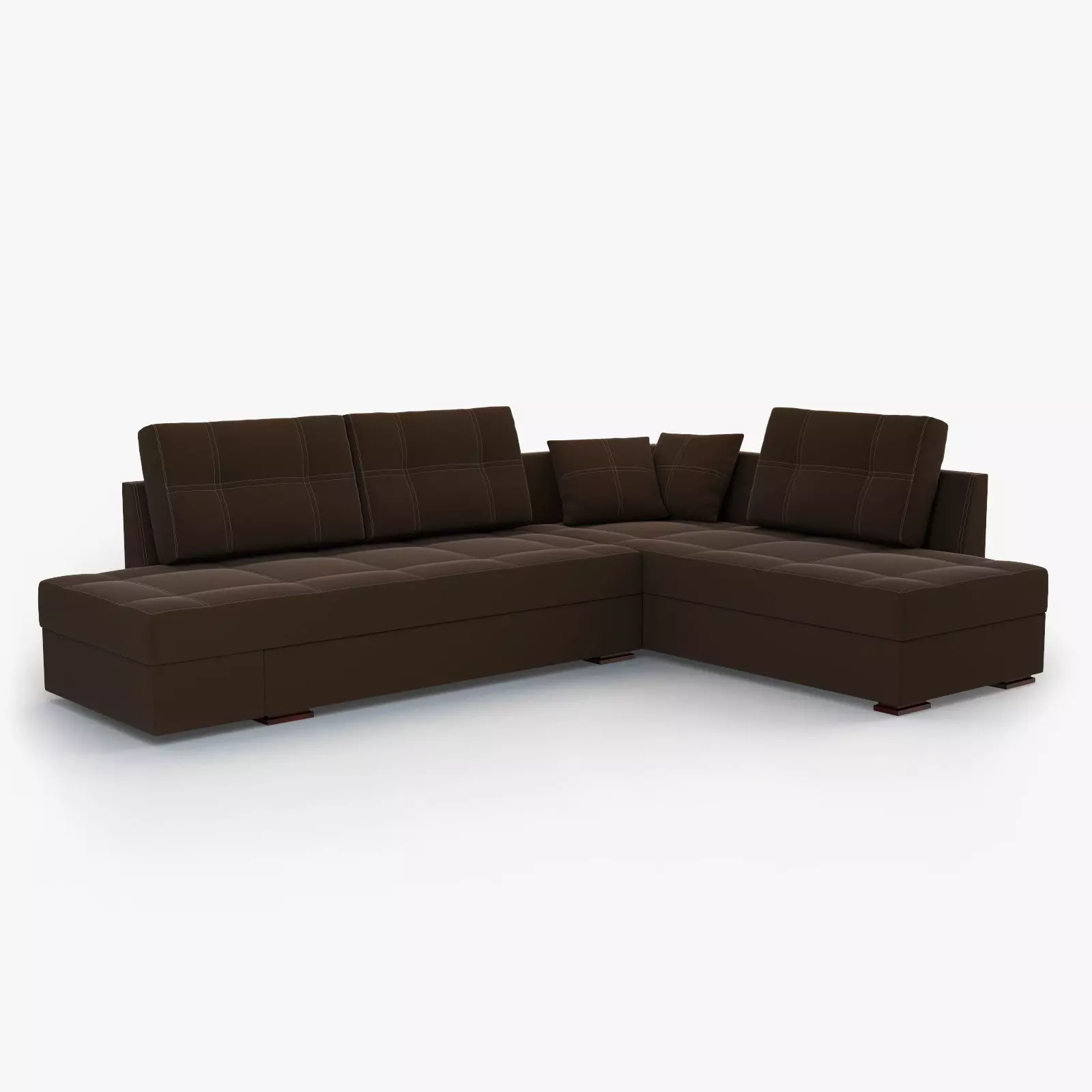 Large L-shaped Sectional Sleeper Sofa - Franchesca 3D model_0