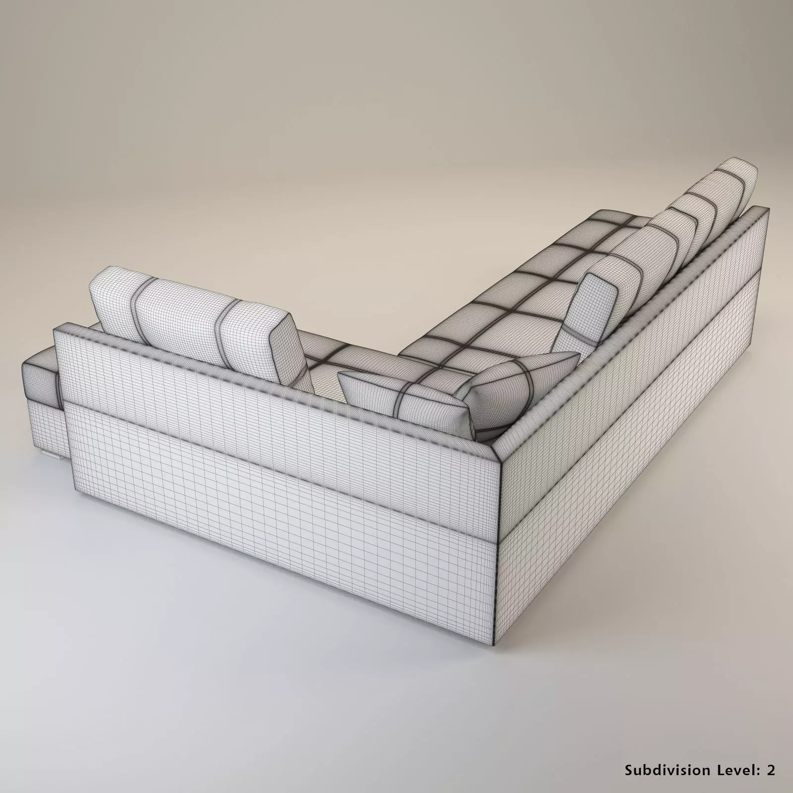 Large L-shaped Sectional Sleeper Sofa - Franchesca 3D model_30