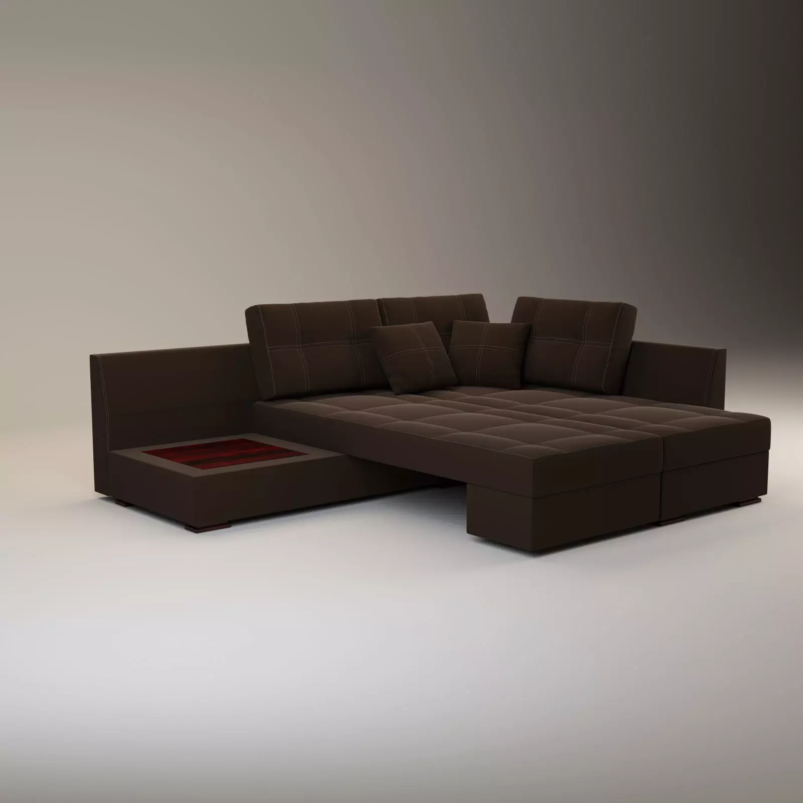 Large L-shaped Sectional Sleeper Sofa - Franchesca 3D model_2