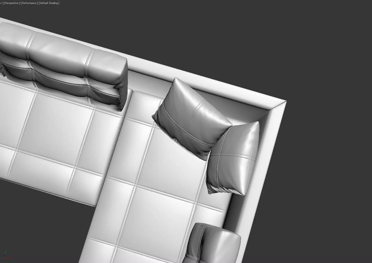 Large L-shaped Sectional Sleeper Sofa - Franchesca 3D model_12