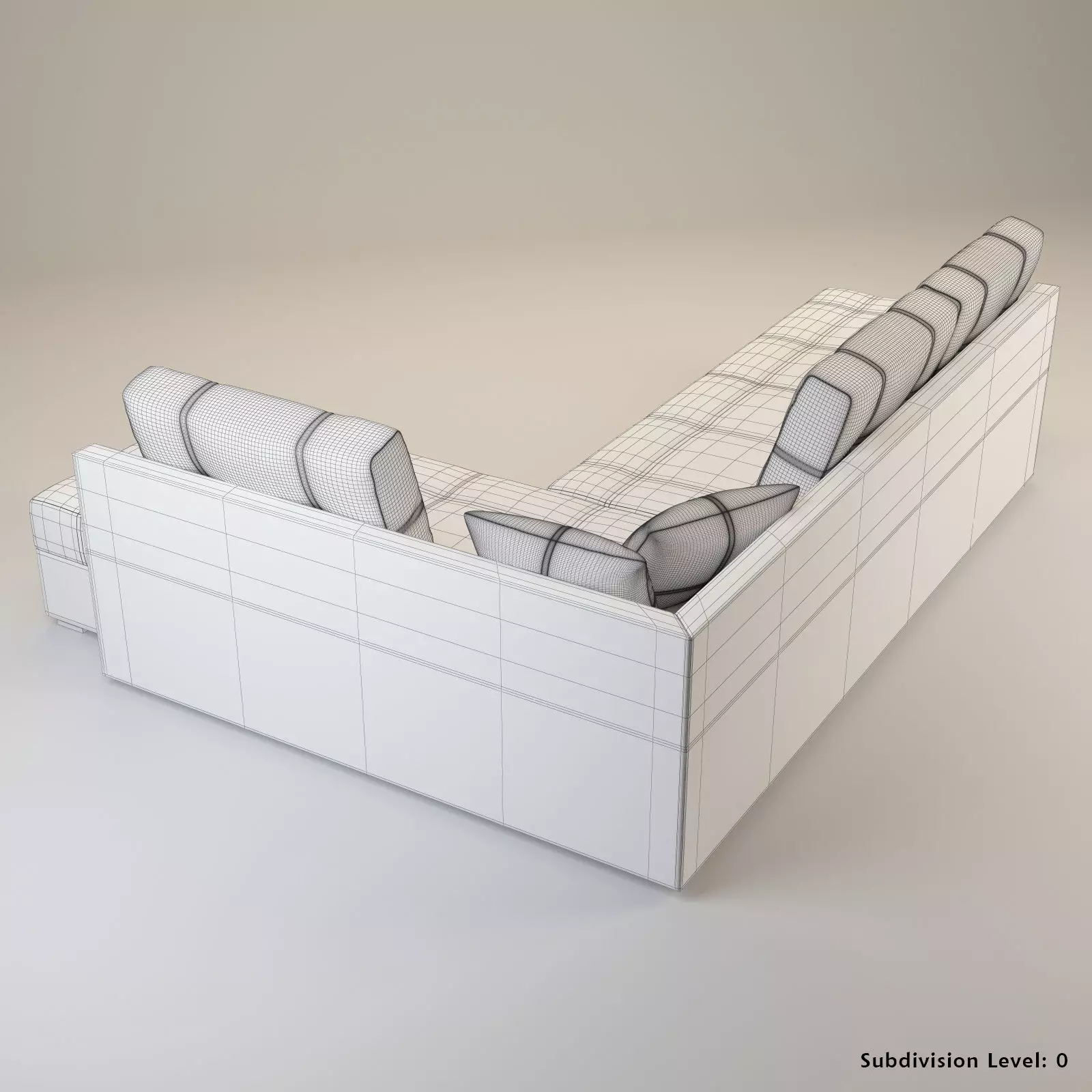 Large L-shaped Sectional Sleeper Sofa - Franchesca 3D model_29