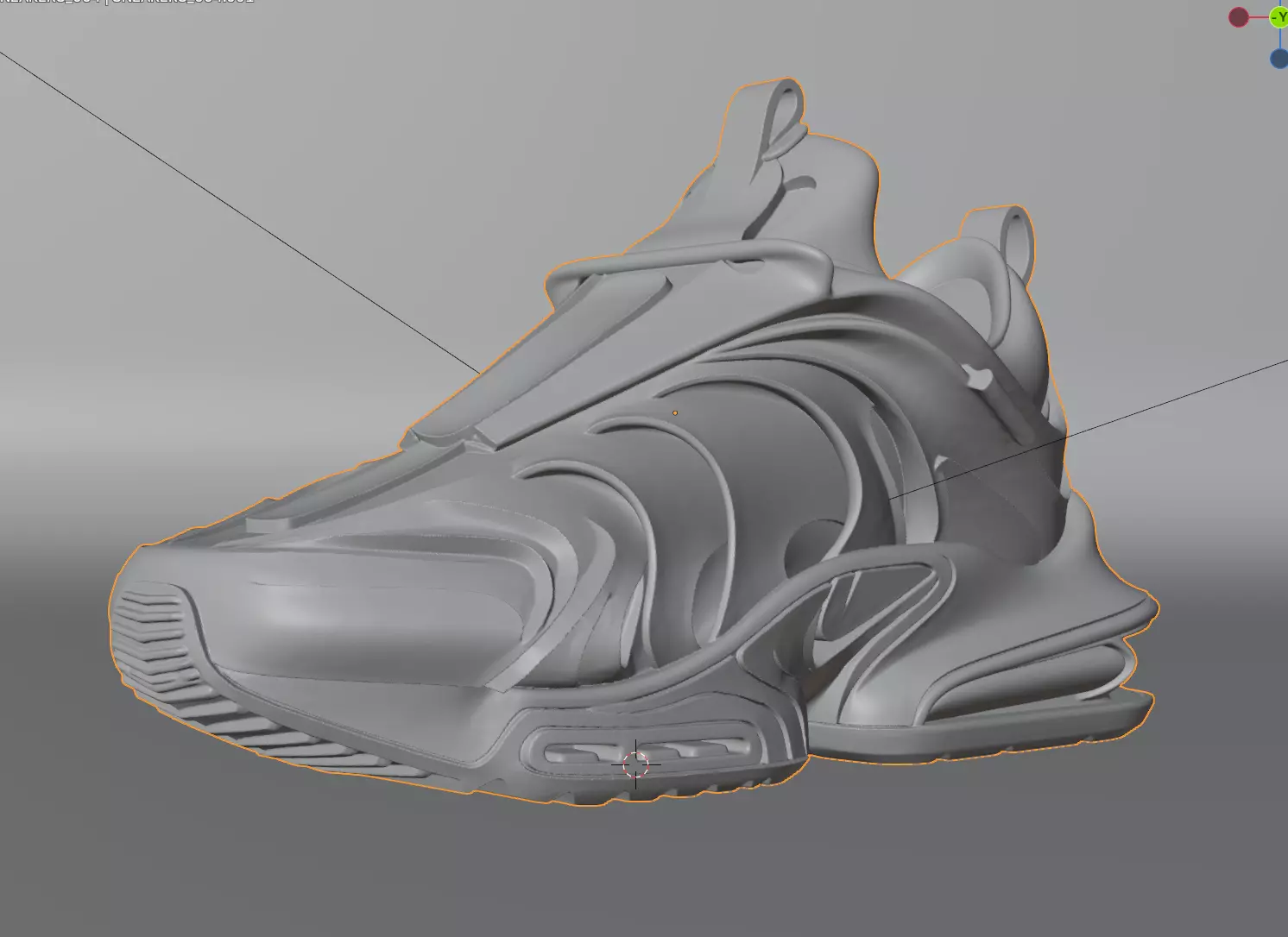 Nike sneaker concept 3D model_7