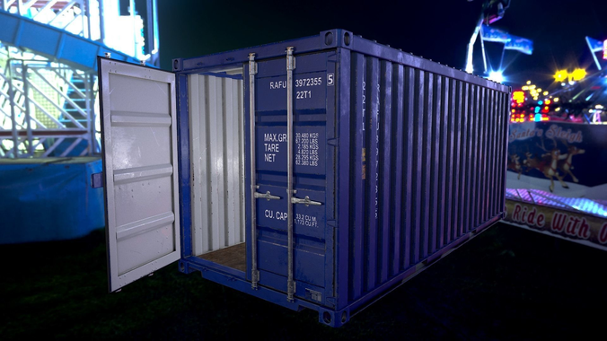 Shipping Container Low poly Low-poly 3D model