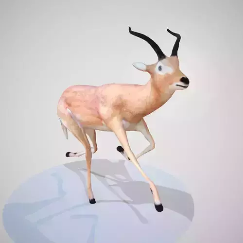 Impala Rigged Low-poly 3D model