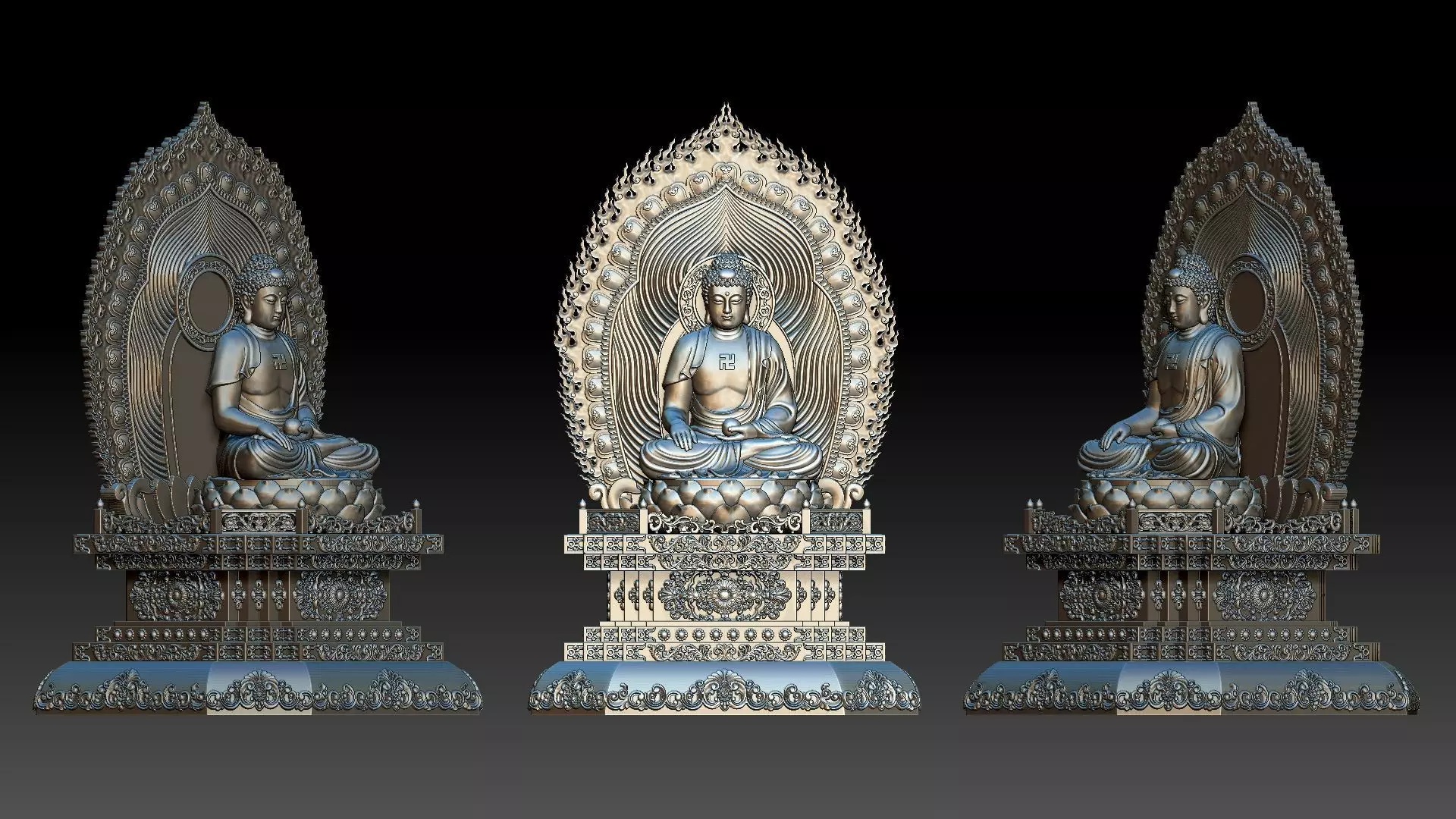 Amitabha Buddha 3D print model