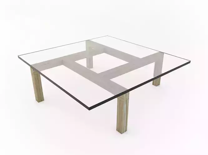 Low table by Pierre Guariche 3D model