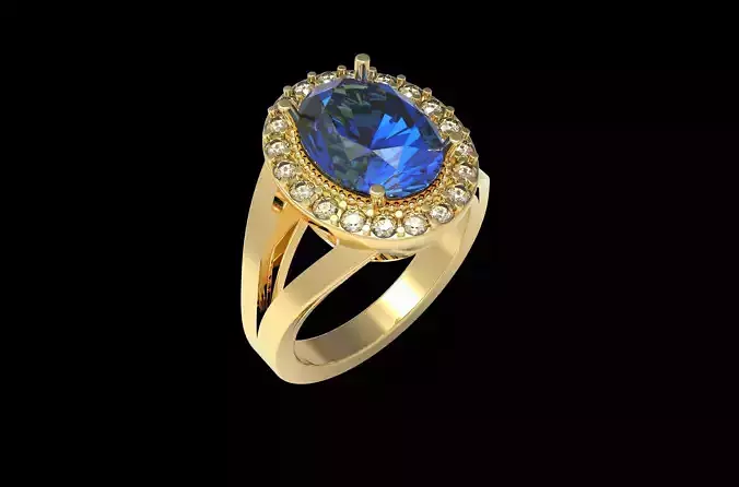 Oval tanzanite ring