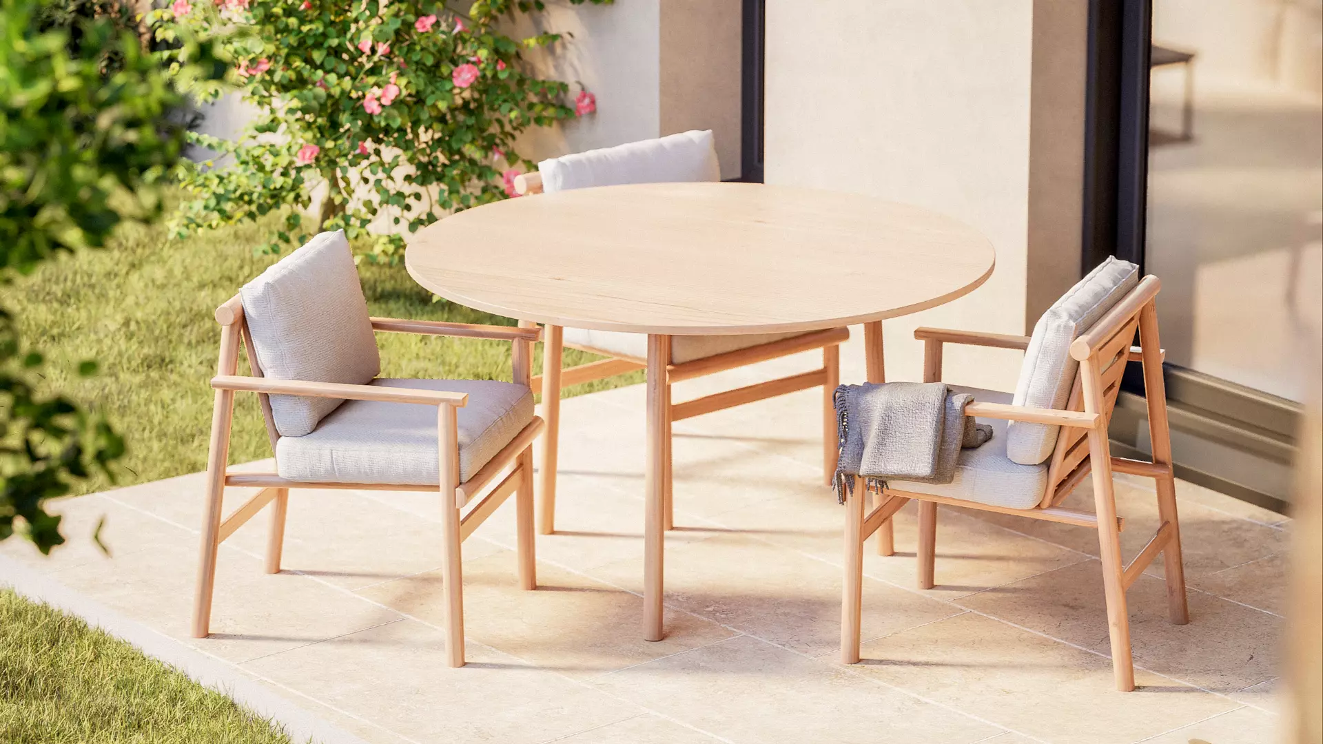 Modern Outdoor Patio Set Free 3D model