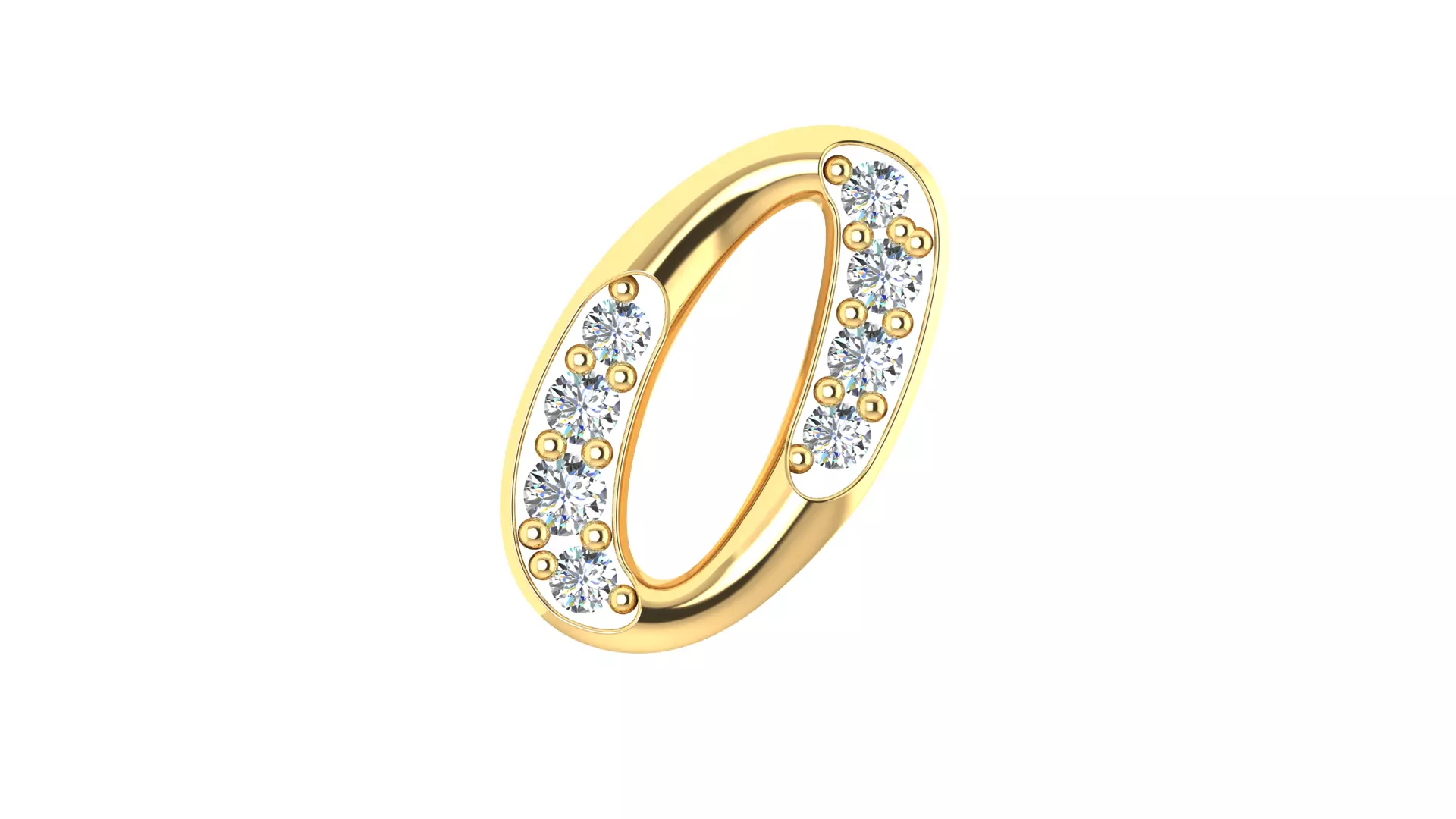 A font set of letters and numbers used in jewelry design 3D print model_2