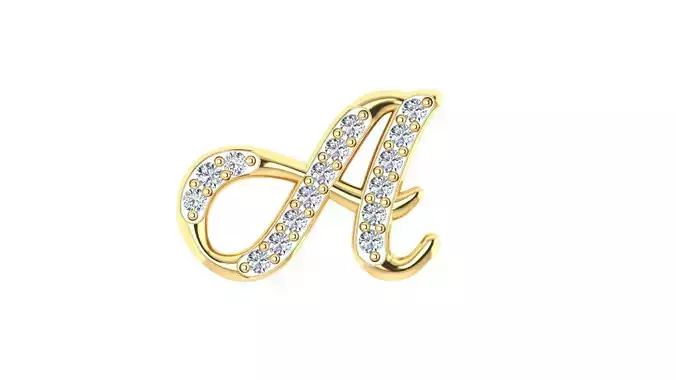 A font set of letters and numbers used in jewelry design