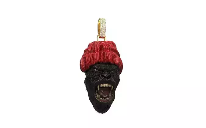 Gorilla Head Pendant