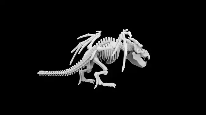 Skeleton Dragon 3D Print Model