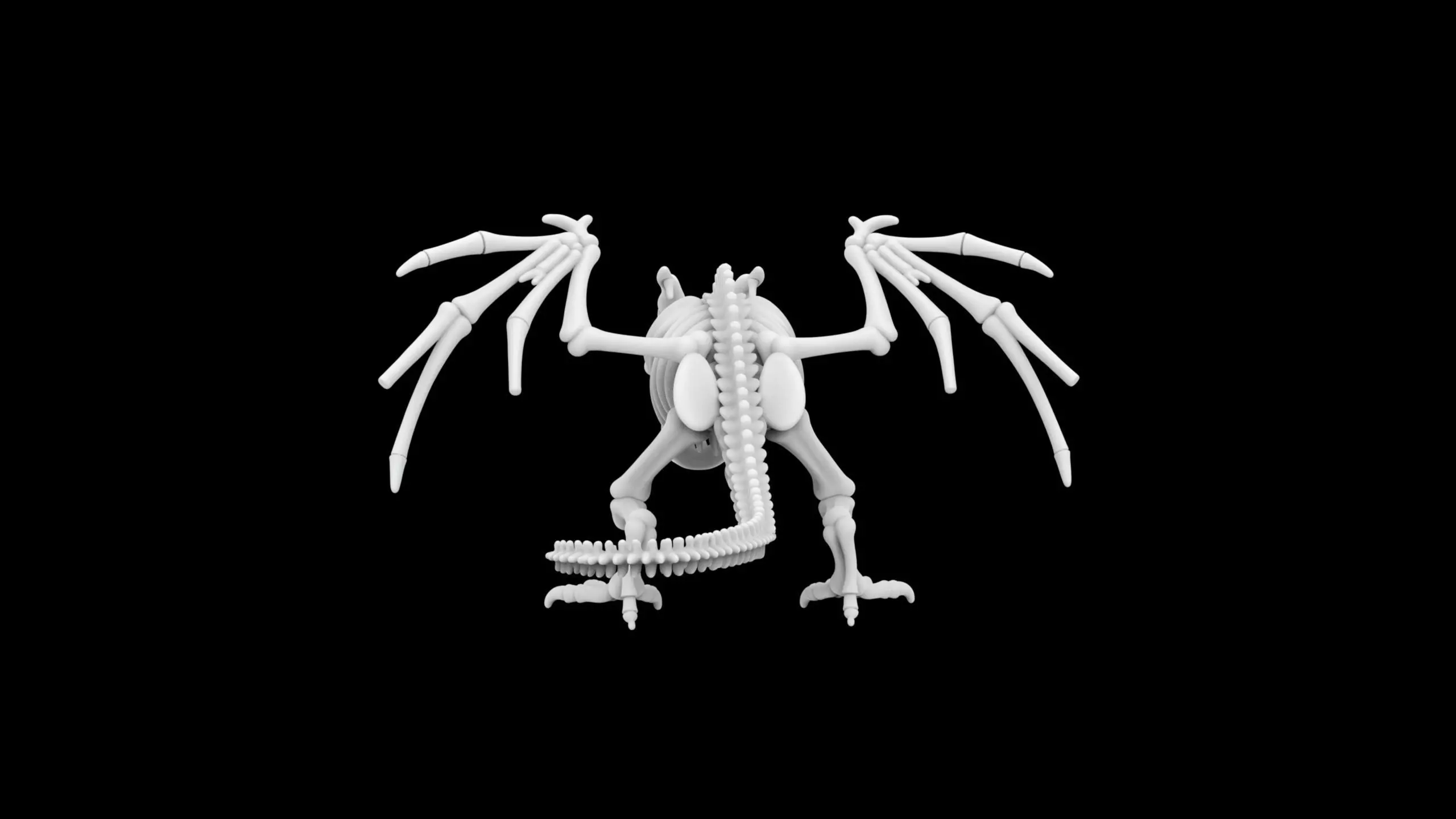 Skeleton Dragon 3D Print Model 3D print model_5