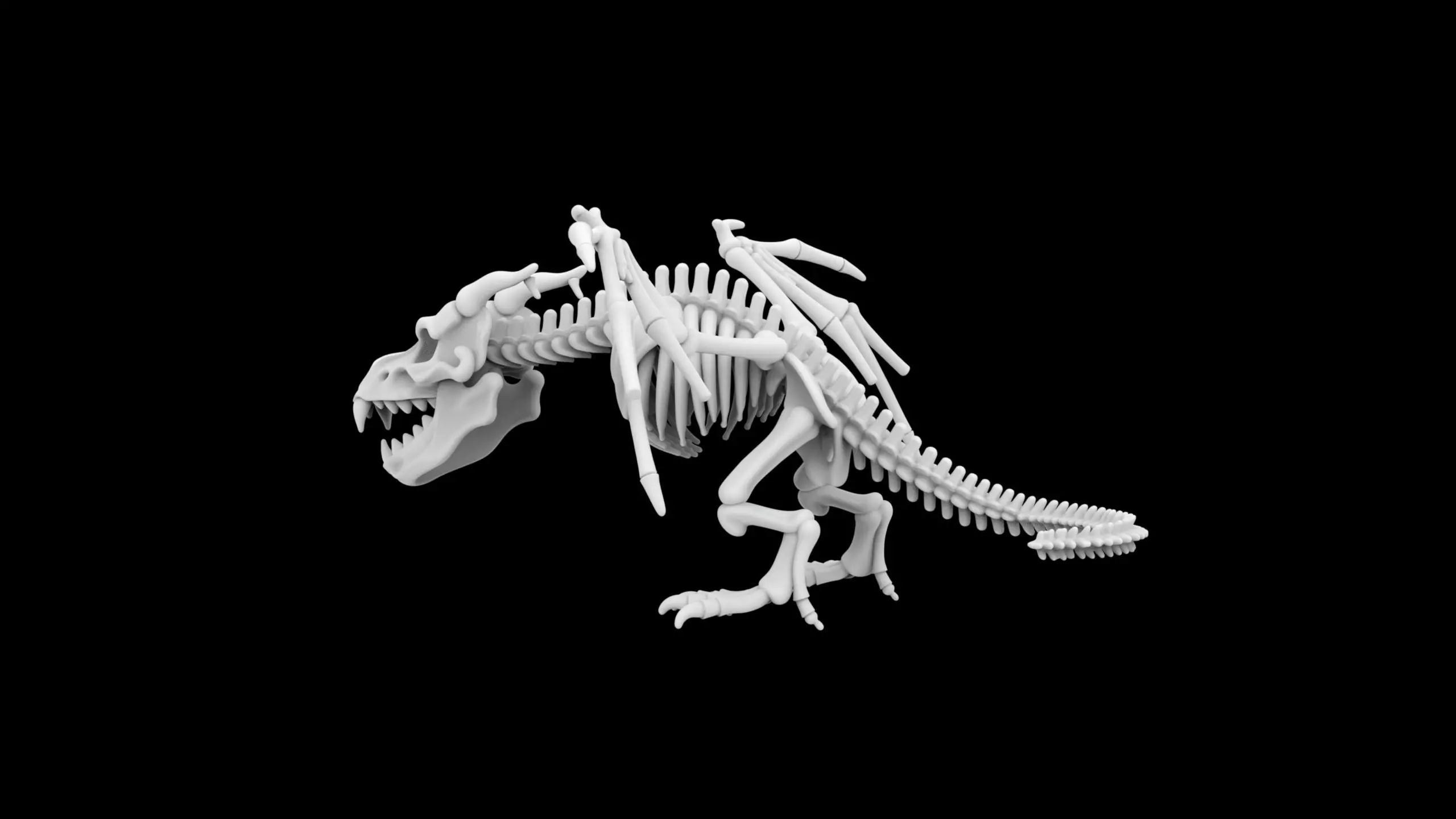 Skeleton Dragon 3D Print Model 3D print model_4