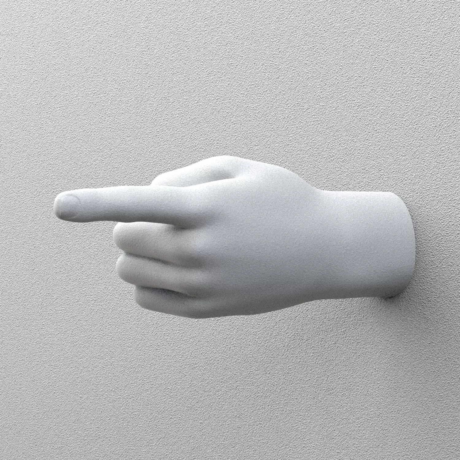 Finger Pointing Wall Art 3D print model_0