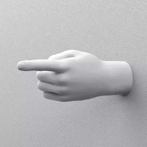Finger Pointing Wall Art 3D print model
