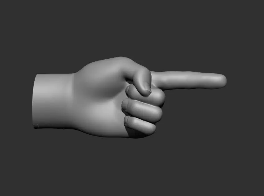 Finger Pointing Wall Art 3D print model_4