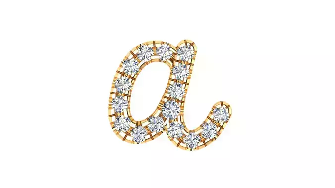 A font set of letters and numbers used in jewelry design 04