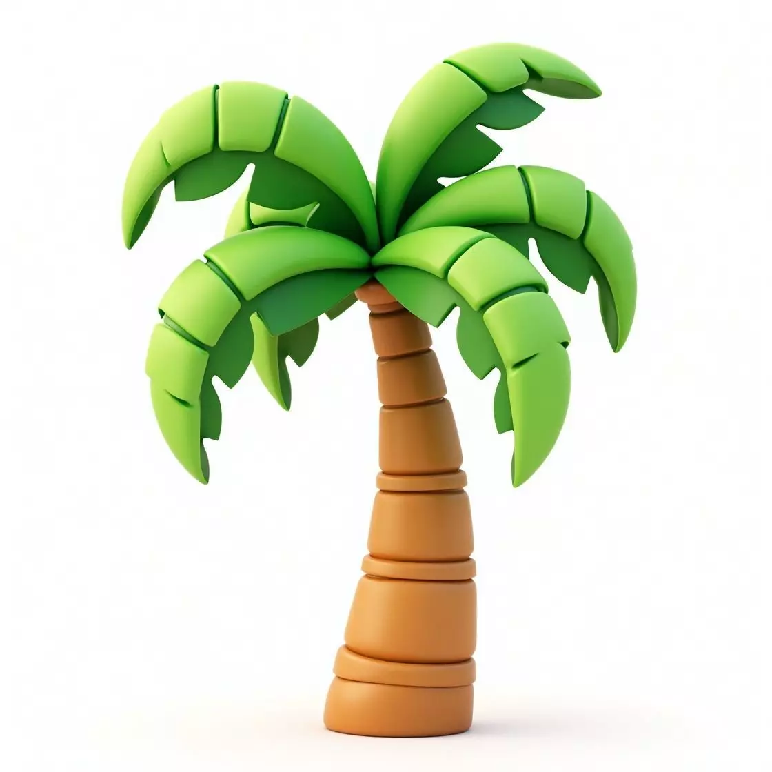 Stylized Cartoon Coconut Palm Tree 3D Model 3D model_0