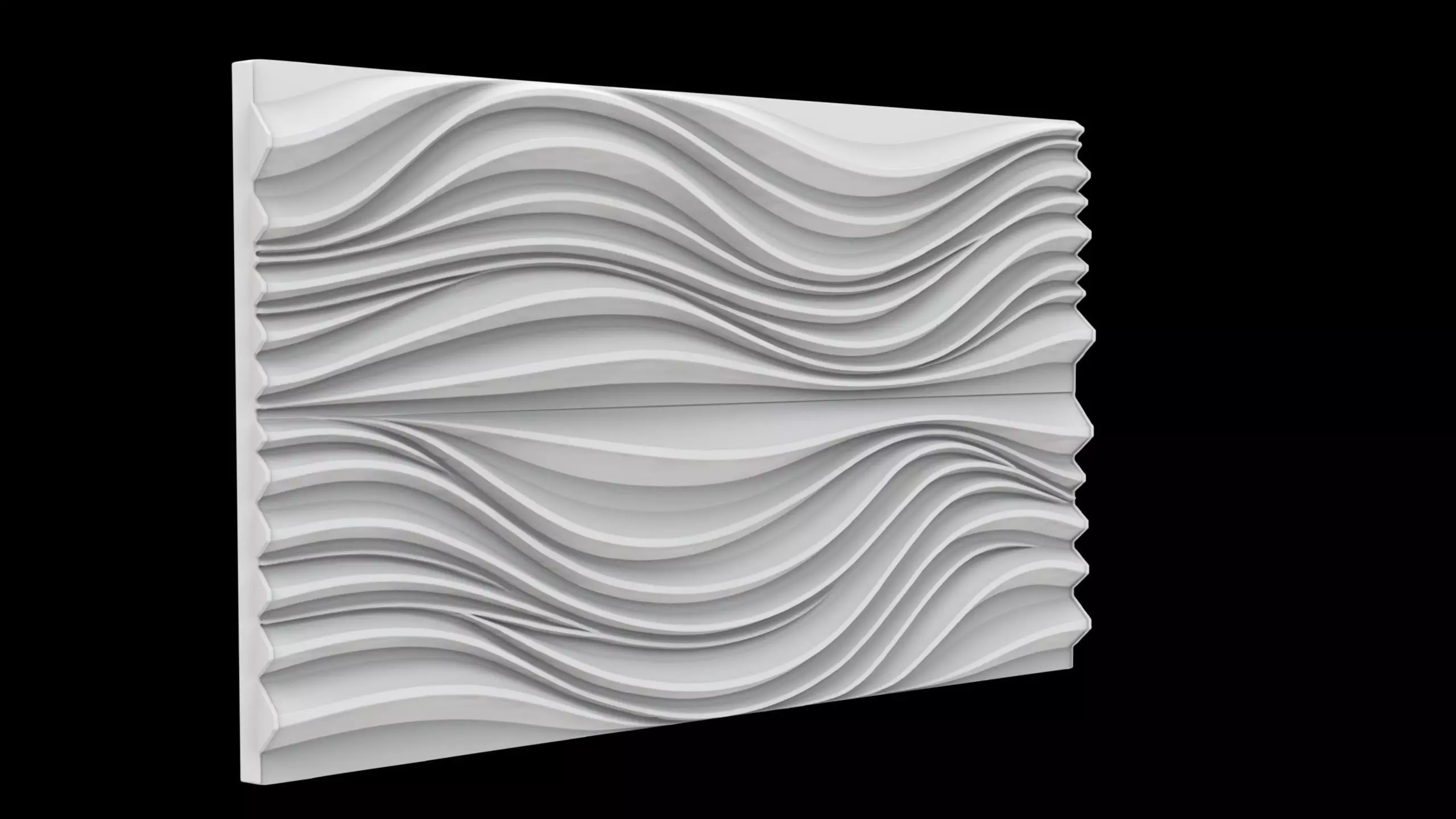 Wave Pattern Wall Panel 3D Print Model 3D print model