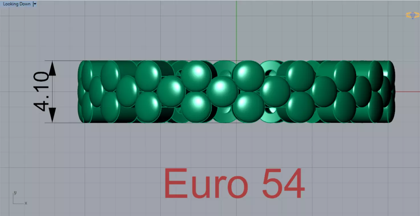 Gold Bubble stl Ring Model gr0132 3D print model_8