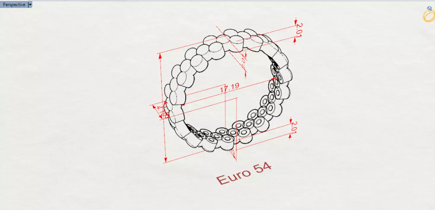Gold Bubble stl Ring Model gr0132 3D print model_22