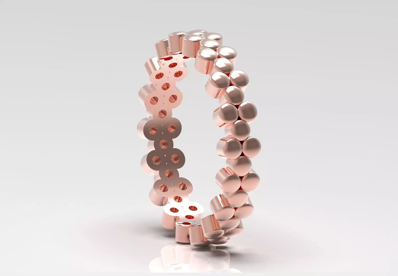 Gold Bubble stl Ring Model gr0132 3D print model_13