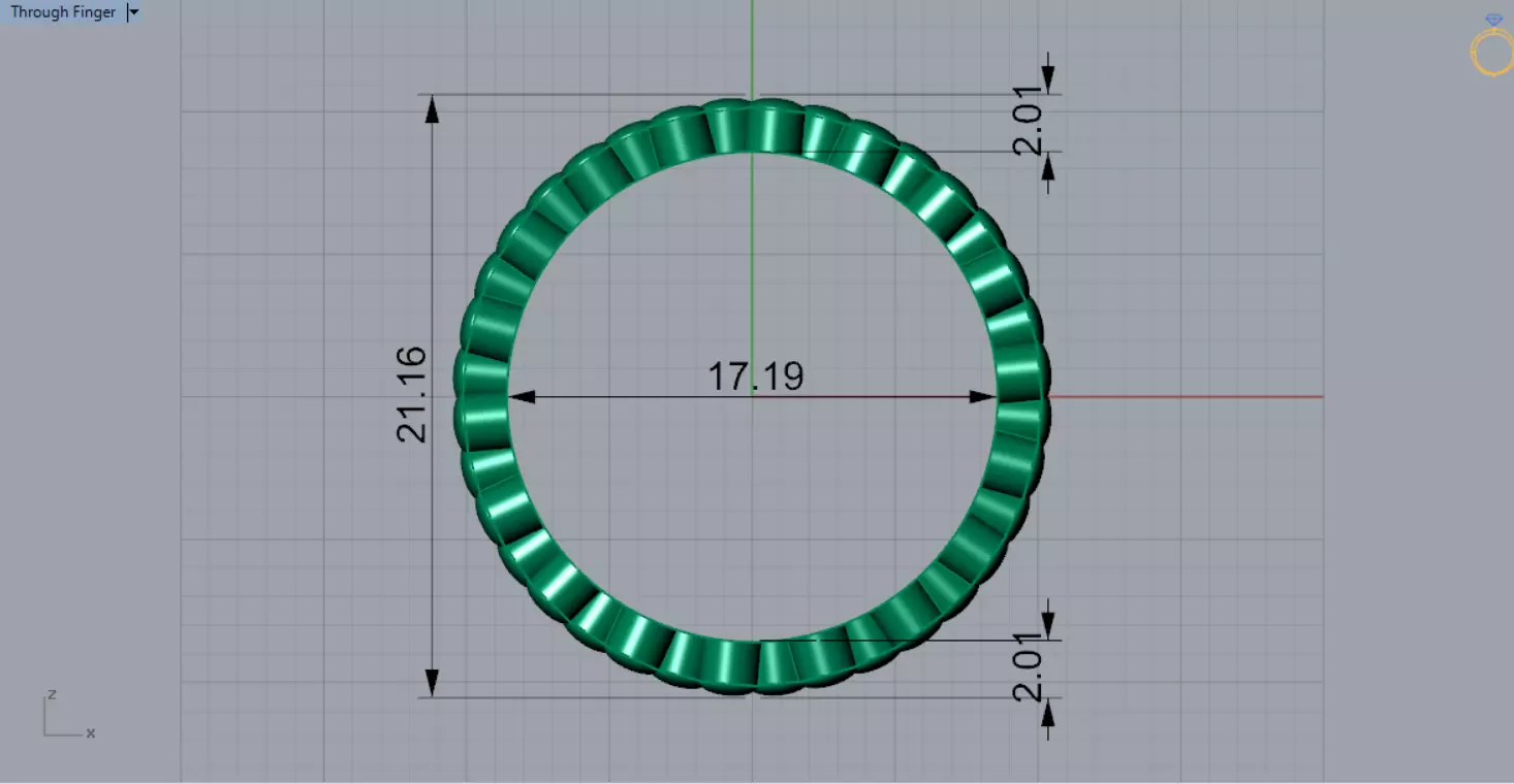 Gold Bubble stl Ring Model gr0132 3D print model_9