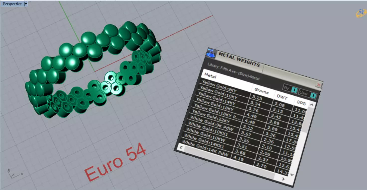 Gold Bubble stl Ring Model gr0132 3D print model_5