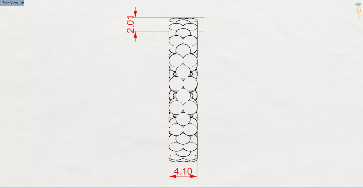 Gold Bubble stl Ring Model gr0132 3D print model_25