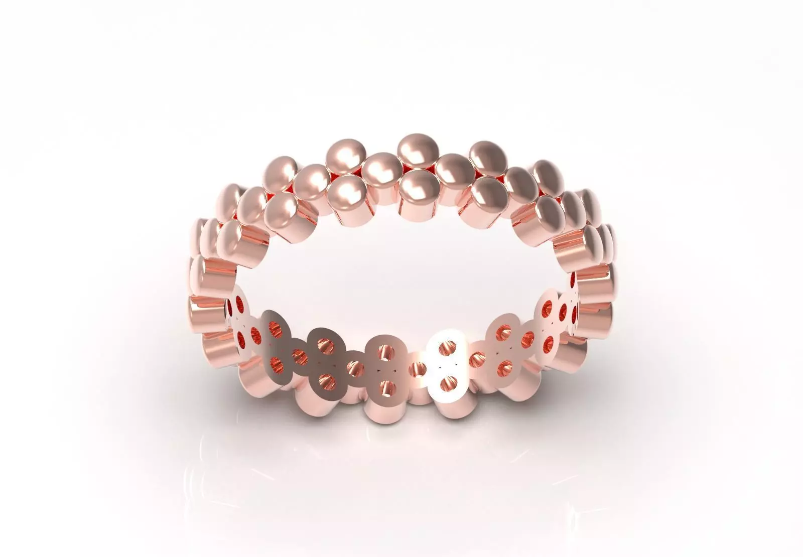 Gold Bubble stl Ring Model gr0132 3D print model_12