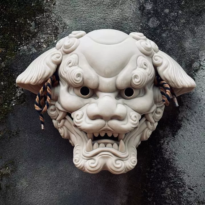 Japanese Mask Foo Dog 3D print model_0