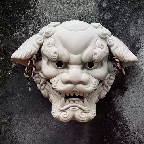 Japanese Mask Foo Dog 