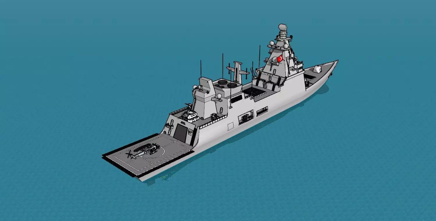 TF-2000 Air Defense Destroyer  Turkish Navy 3D Model 3D model_33