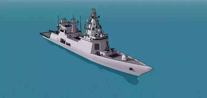 TF-2000 Air Defense Destroyer  Turkish Navy 3D Model 3D model