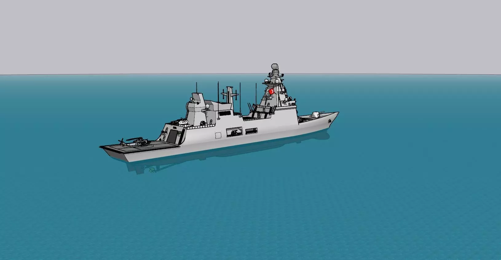 TF-2000 Air Defense Destroyer  Turkish Navy 3D Model 3D model_29