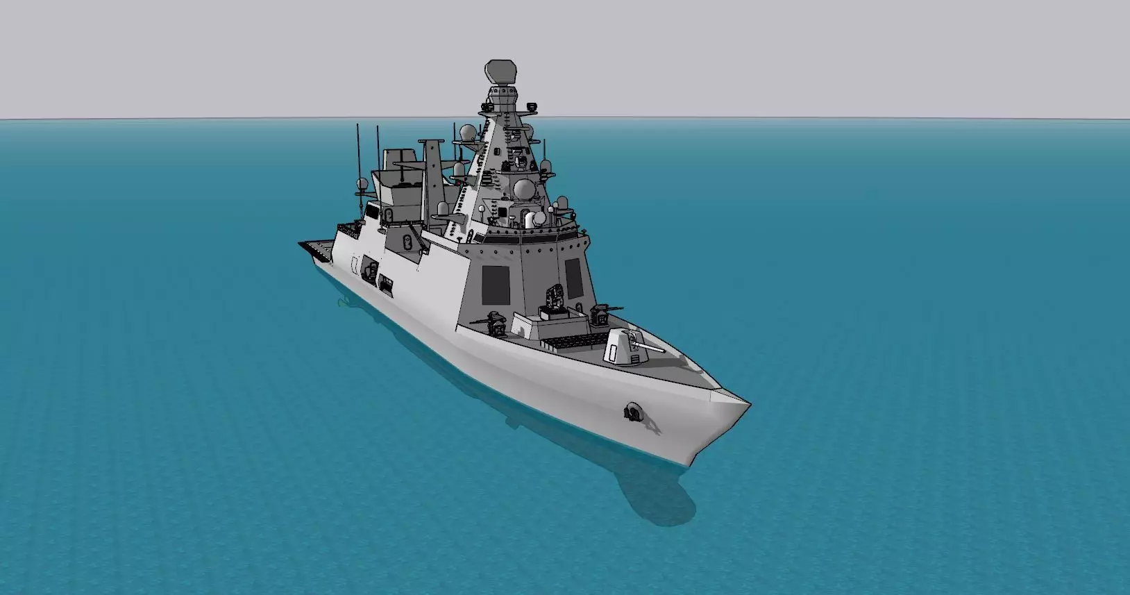 TF-2000 Air Defense Destroyer  Turkish Navy 3D Model 3D model_30
