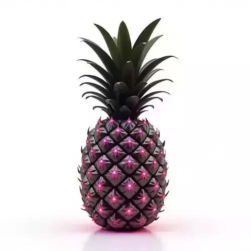 Cyberpunk Neon Pineapple 3D Model Low-poly 3D model