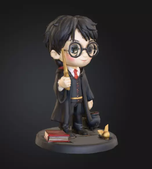 Harry Potter Chibi Style 3D Model 3D print model_1