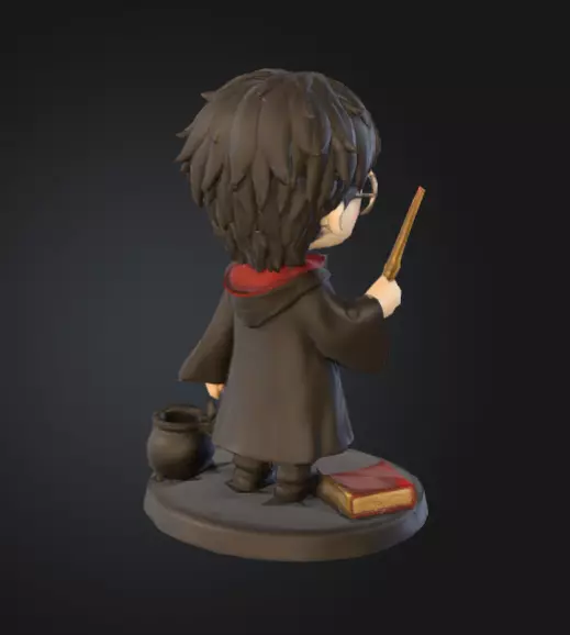Harry Potter Chibi Style 3D Model 3D print model_2