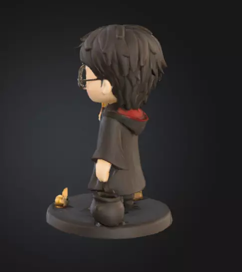 Harry Potter Chibi Style 3D Model 3D print model_3